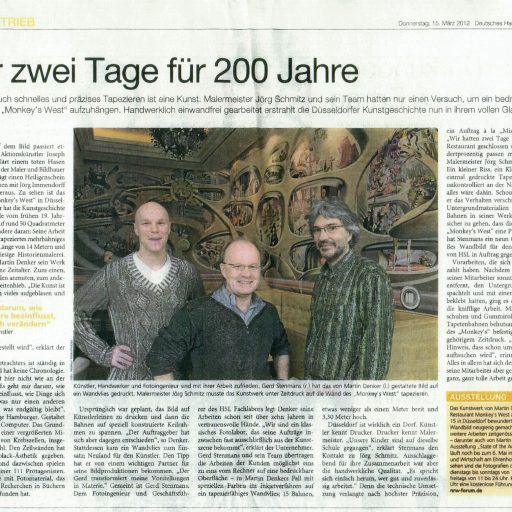 März 2012 - Nur zwei Tage für 200 Jahre - Deutsches Handwerkerblatt
